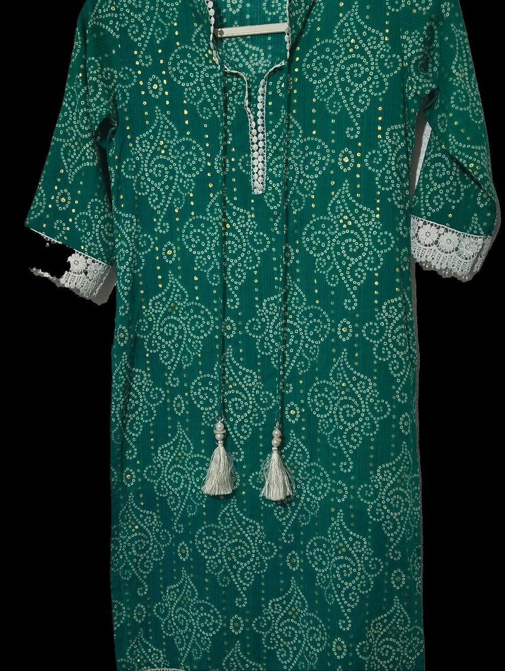 Kurta with Lace Trim